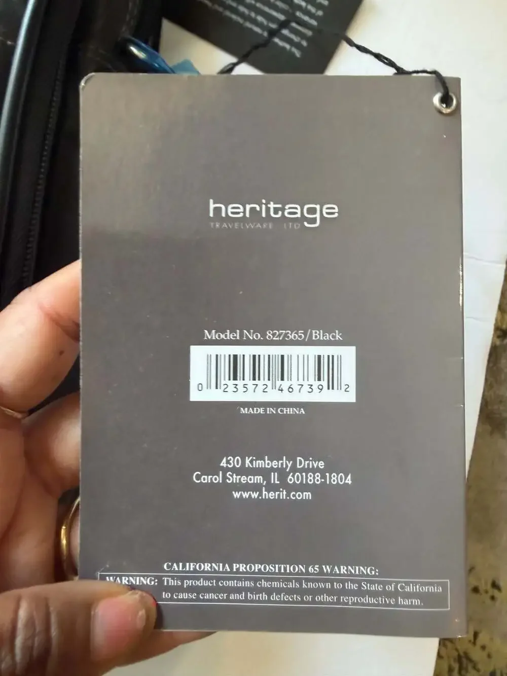 Heritage Travelware Leather Business/Computer Case, Model 827365
